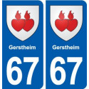 67 Gerstheim blason autocollant plaque stickers ville