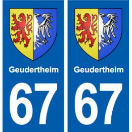 67 Geudertheim blason autocollant plaque stickers ville
