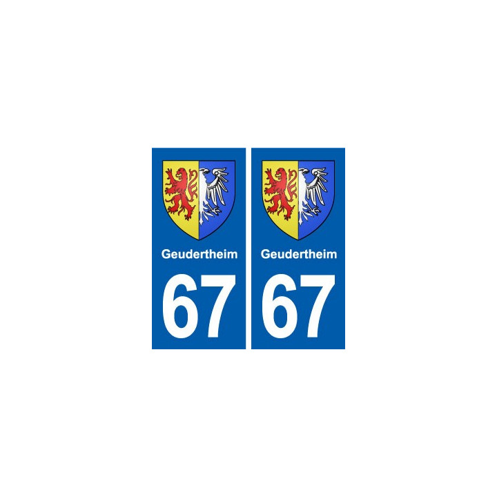 67 Geudertheim blason autocollant plaque stickers ville