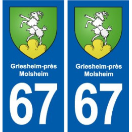 67 Griesheim-près-Molsheim blason autocollant plaque stickers ville