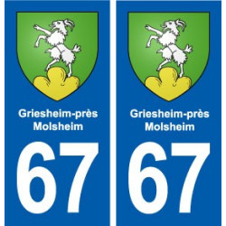 67 Griesheim-près-Molsheim blason autocollant plaque stickers ville