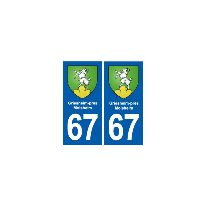 67 Griesheim-près-Molsheim blason autocollant plaque stickers ville