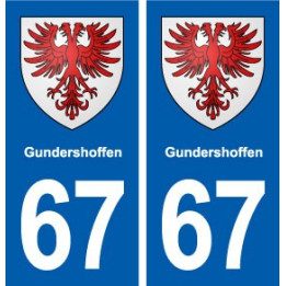 67 Gundershoffen blason autocollant plaque stickers ville