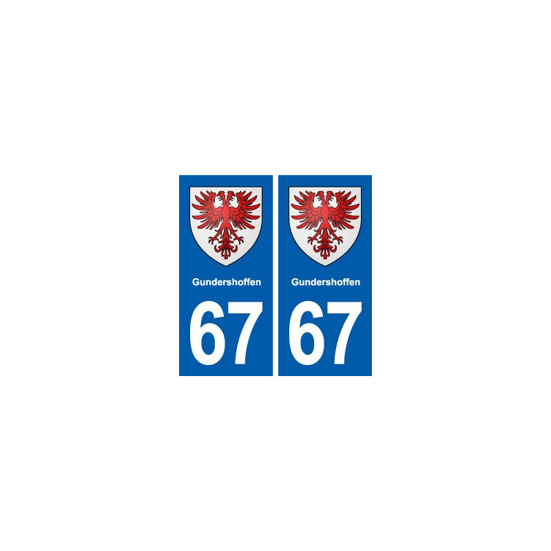 67 Gundershoffen blason autocollant plaque stickers ville