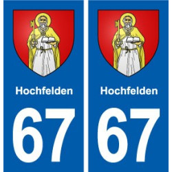 67 Hochfelden blason autocollant plaque stickers ville