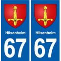 67 Hilsenheim blason autocollant plaque stickers ville