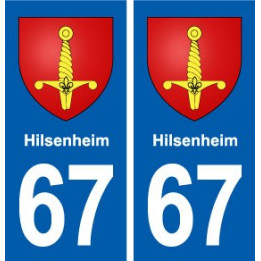 67 Hilsenheim blason autocollant plaque stickers ville