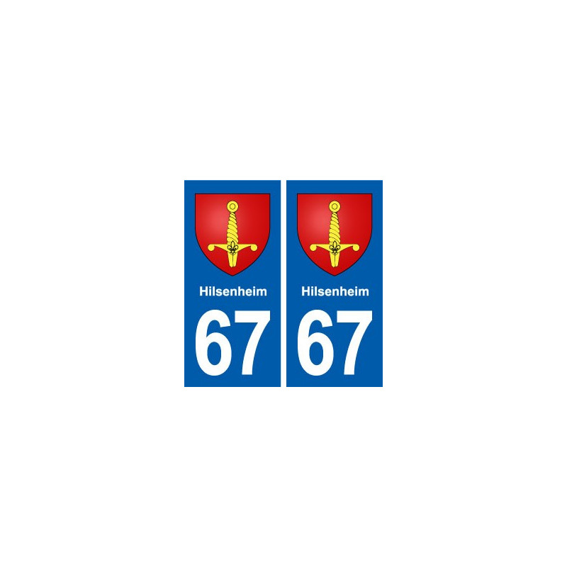 67 Hilsenheim blason autocollant plaque stickers ville