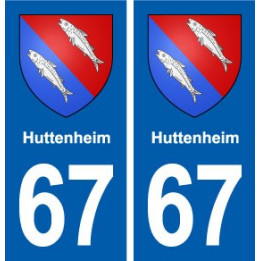 67 Huttenheim blason autocollant plaque stickers ville