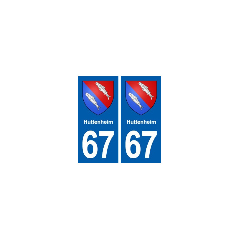 67 Huttenheim blason autocollant plaque stickers ville