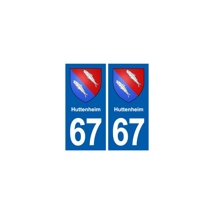 67 Huttenheim blason autocollant plaque stickers ville