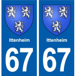 67 Ittenheim blason autocollant plaque stickers ville