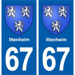 67 Ittenheim blason autocollant plaque stickers ville