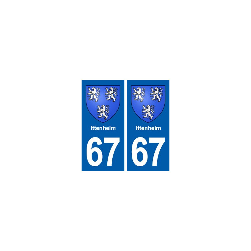 67 Ittenheim blason autocollant plaque stickers ville