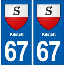 67 Kilstett blason autocollant plaque stickers ville