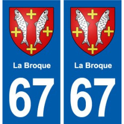 67 La Broque blason autocollant plaque stickers ville