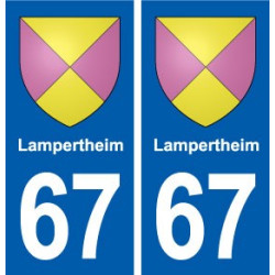 67 Lampertheim blason autocollant plaque stickers ville