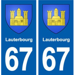 67 Lauterbourg blason autocollant plaque stickers ville
