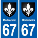 67 Marlenheim blason autocollant plaque stickers ville