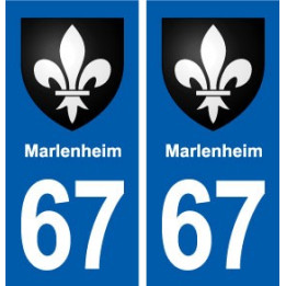 67 Marlenheim blason autocollant plaque stickers ville
