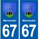 67 Marmoutier blason autocollant plaque stickers ville