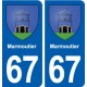 67 Marmoutier blason autocollant plaque stickers ville