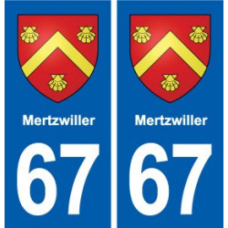 67 Mertzwiller blason autocollant plaque stickers ville