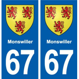 67 Monswiller blason autocollant plaque stickers ville