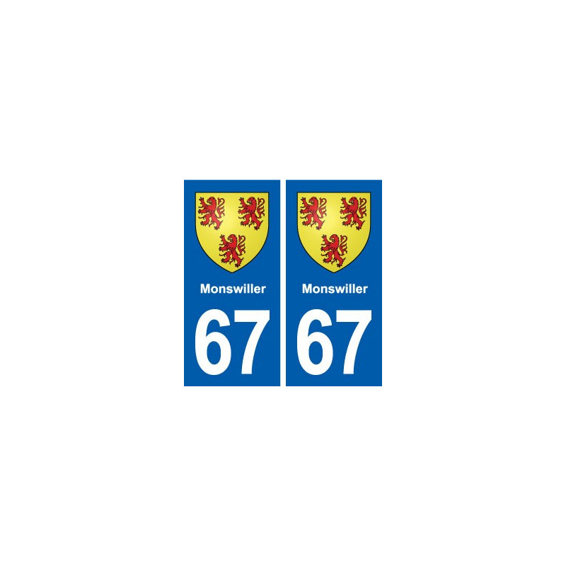 67 Monswiller blason autocollant plaque stickers ville