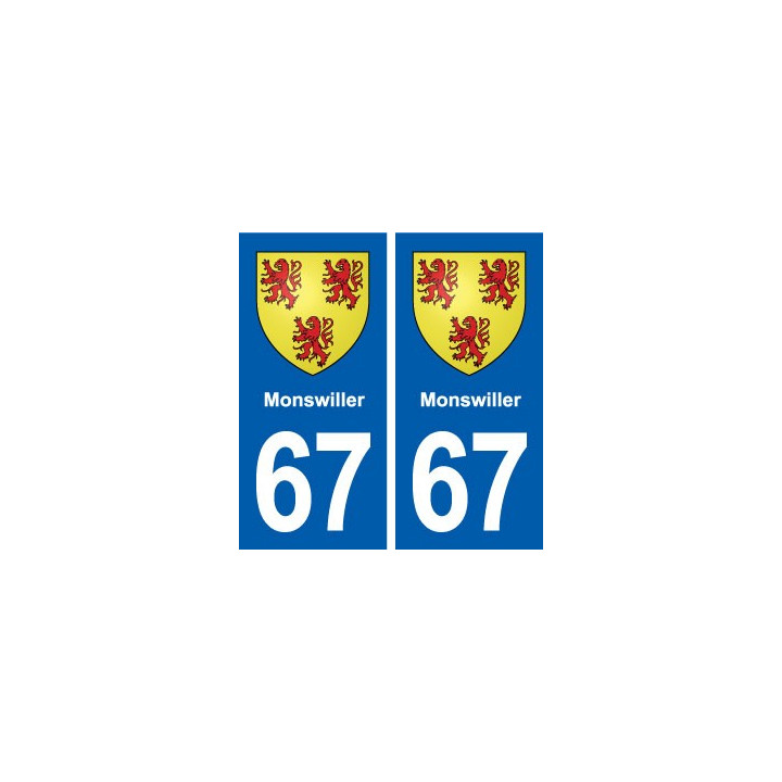 67 Monswiller blason autocollant plaque stickers ville