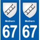 67 Mothern blason autocollant plaque stickers ville