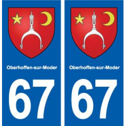 67 Oberhoffen-sur-Moder blason autocollant plaque stickers ville