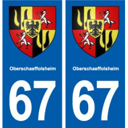 67 Oberschaeffolsheim blason autocollant plaque stickers ville