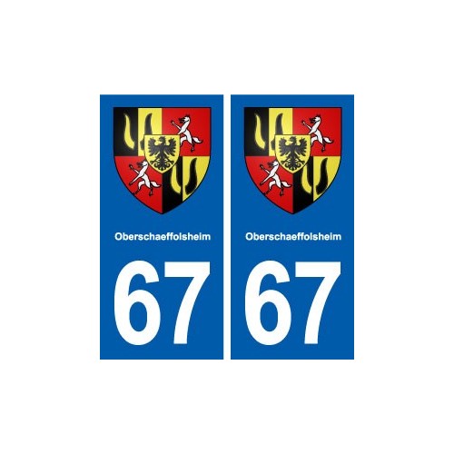 67 Oberschaeffolsheim blason autocollant plaque stickers ville