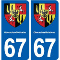 67 Oberschaeffolsheim blason autocollant plaque stickers ville