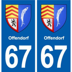 67 Offendorf blason autocollant plaque stickers ville