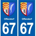 67 Offendorf blason autocollant plaque stickers ville