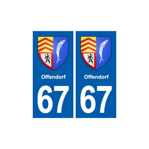 67 Offendorf blason autocollant plaque stickers ville