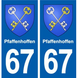 67 Pfaffenhoffen blason autocollant plaque stickers ville
