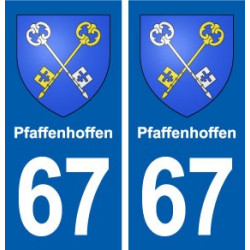 67 Pfaffenhoffen blason autocollant plaque stickers ville