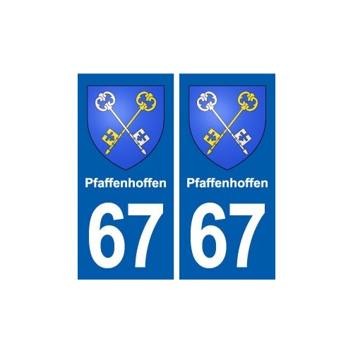 67 Pfaffenhoffen blason autocollant plaque stickers ville