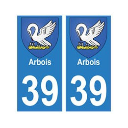 39 Arbois autocollant plaque blason armoiries stickers département ville