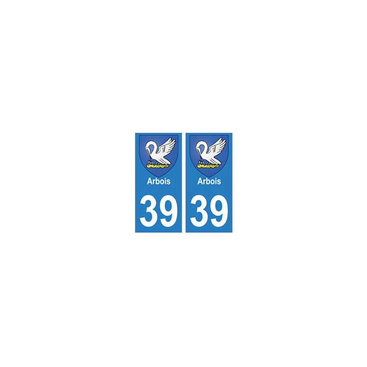39 Arbois autocollant plaque blason armoiries stickers département ville