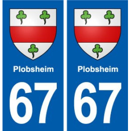 67 Plobsheim blason autocollant plaque stickers ville