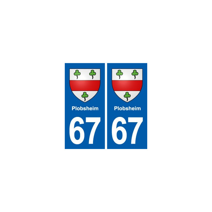 67 Plobsheim blason autocollant plaque stickers ville
