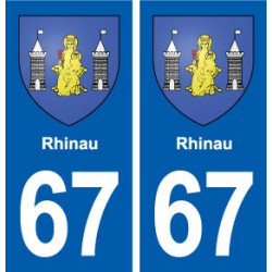 67 Rhinau blason autocollant plaque stickers ville