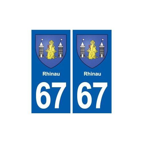 67 Rhinau blason autocollant plaque stickers ville