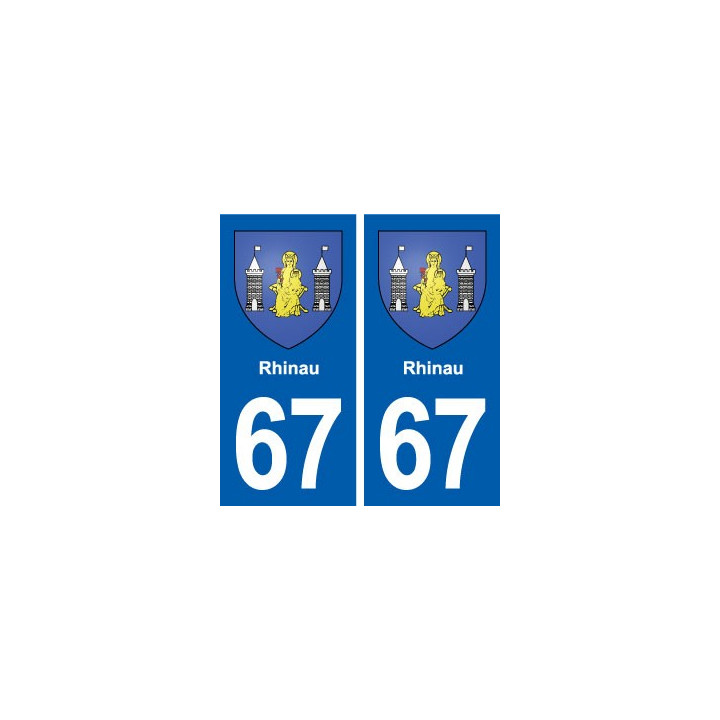 67 Rhinau blason autocollant plaque stickers ville