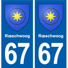 67 Rœschwoog  blason autocollant plaque stickers ville
