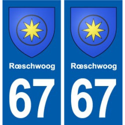67 Rœschwoog  blason autocollant plaque stickers ville